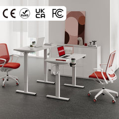 Zit sta bureau - Elektrisch - Verstelbaar - 110 x 54 cm - QE1W - SANODESK