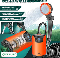 KESSER® Campingdouche - Tuindouche - Mobiele douche - Oranje