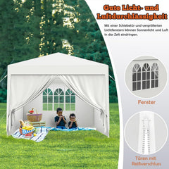Partytent - 3x3m - Paviljoen - Waterdicht - Wit - Froadp