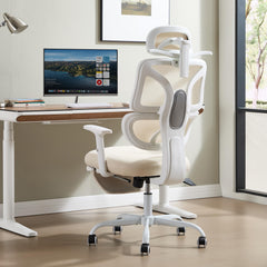 Ergonomische Bureaustoel -  Office Chair - Gamestoel - Volwassenen - Beige - UEV