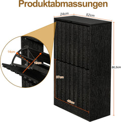 Schoenenkast - Schoenenrek - 52x24x86,5 cm - Zwart - UEV