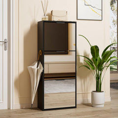 Schoenenkast - Schoenenrek - 121,5x50x23 cm - Zwart - UEV