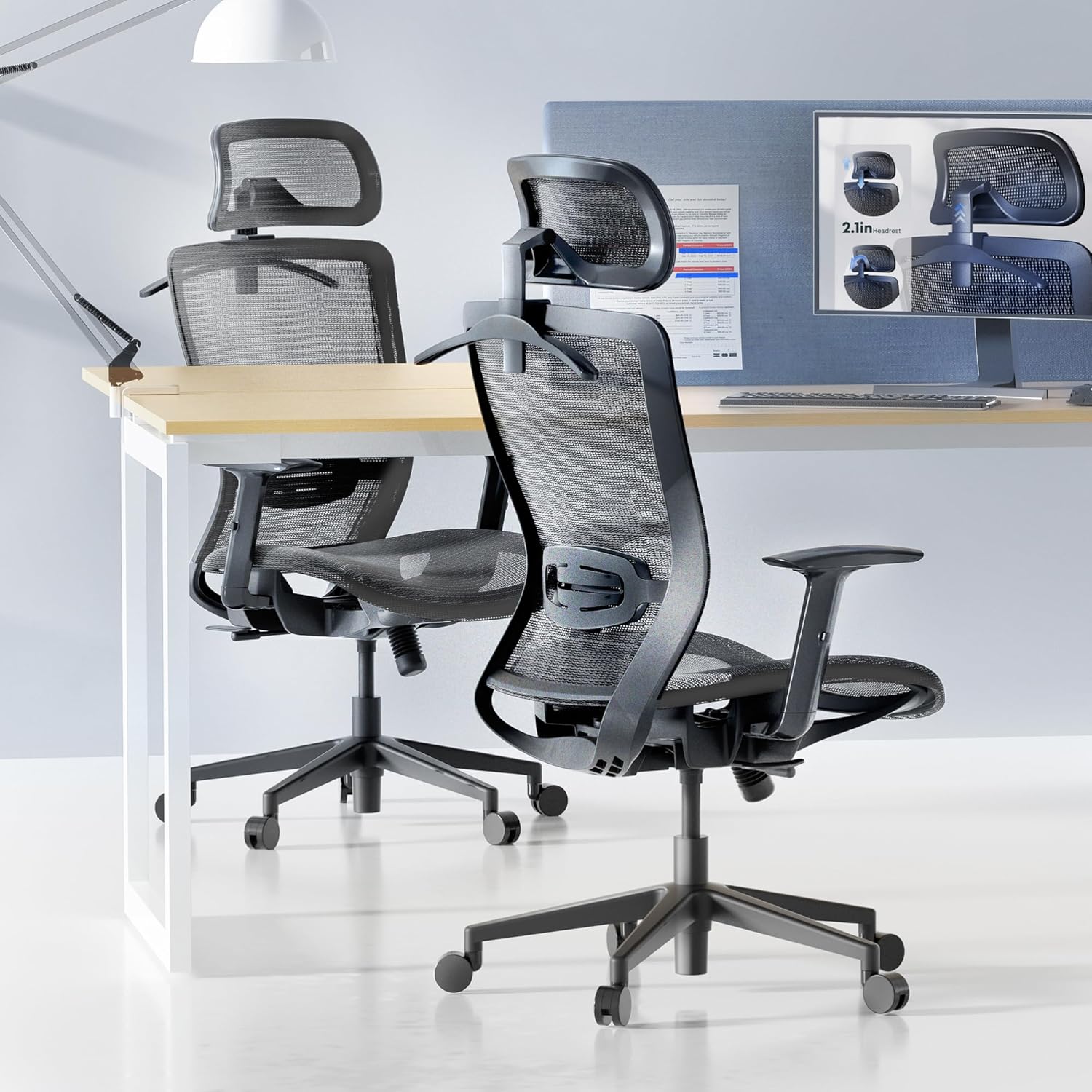 Ergonomische Bureaustoel -  Office Chair - Gamestoel - Volwassenen - Grijs - FLEXISPOT