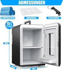 KESSER® Mini-koelkast - 15 Liter - 5-65°C - Zwart