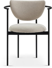 Eetkamerstoelen - Set van 2 - Met armleuning - Creme/Zwart
