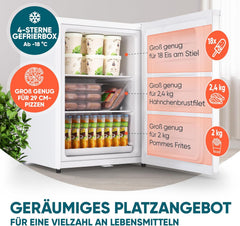 Mini vriezer - Vrijstaand - Barmodel - 42 liter - Wit - Stillstern •