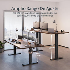 Zit sta bureau - Elektrisch - Verstelbaar - 160x60 cm - Bruin - FQ1D - FLEXISPOT