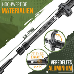 KESSER® Wandelstokken aluminium of carbon met kurkgreep | Nordic Walking stokken voor dames en heren opvouwbaar of telescopische trekkingstokken voor wandelen, trekking, skiën en bergsport, incl