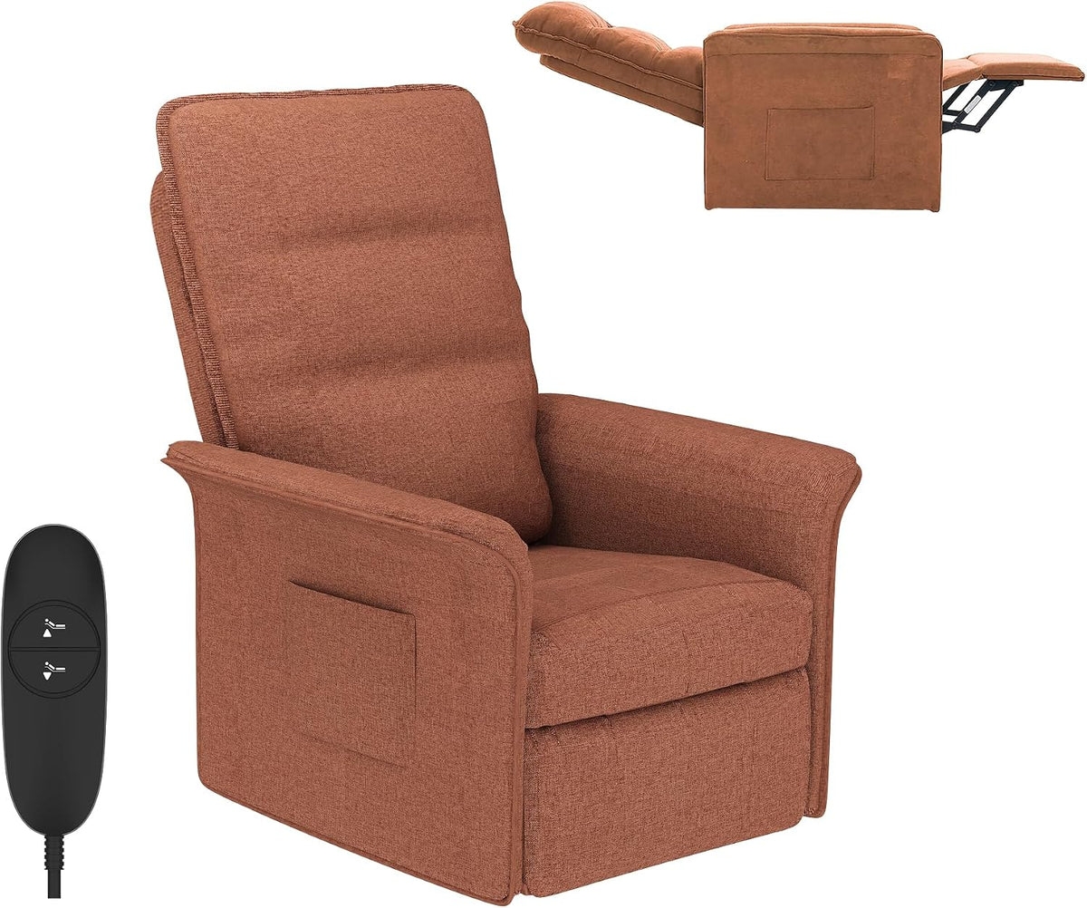 FLEXISPOT Elektrische relaxstoel X1, televisiestoel met ligfunctie, met verstelbare rugleuning, verstelbare tv-stoel, 105° -155° verstelbare rugleuning, kaki