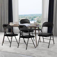 Klapstoelen - Vouwstoelen - Set van 6 - Eettafelstoelen - Zwart