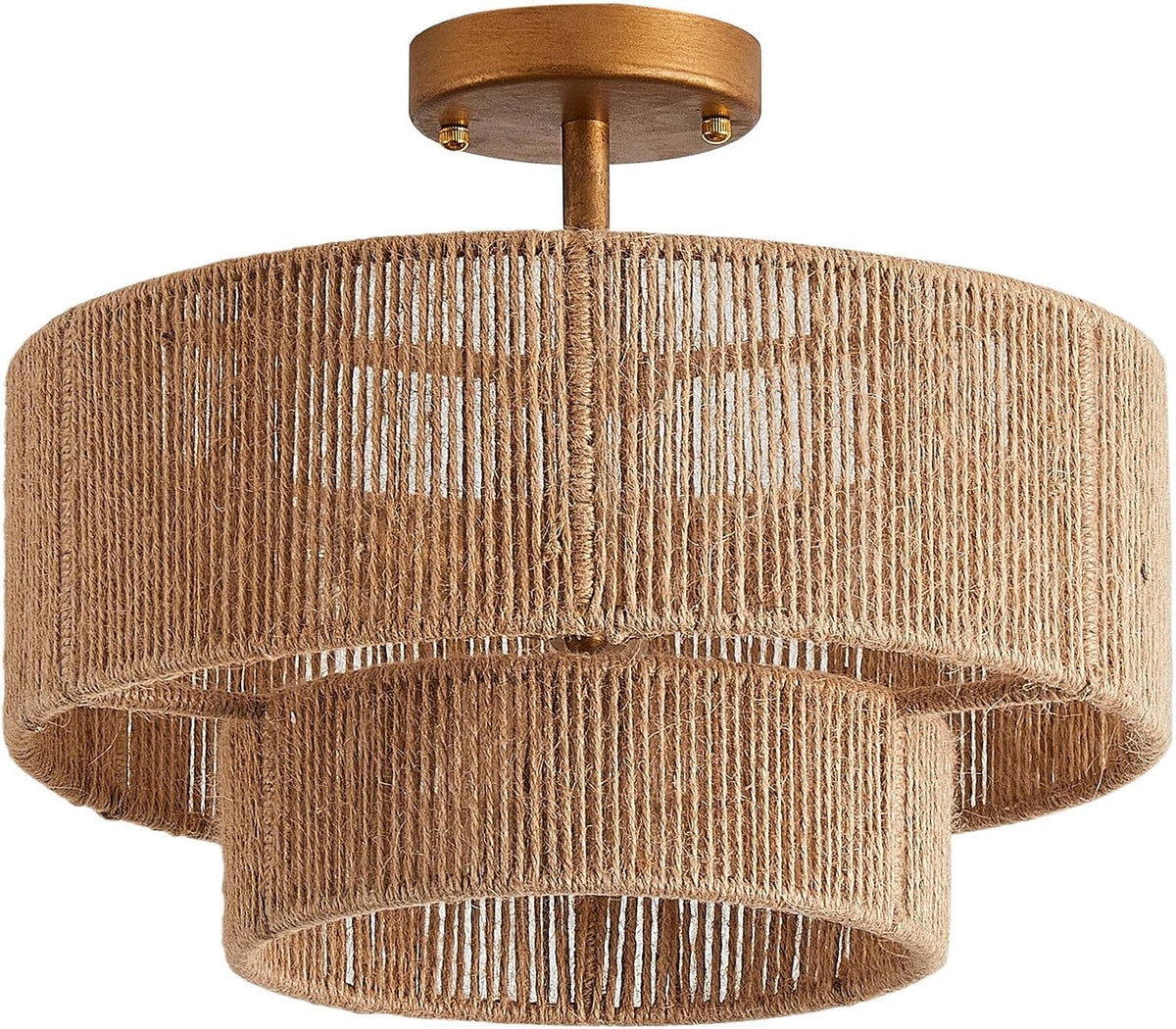 Parrot Uncle Kroonluchter voor de Eetkamer, Rustieke Boerderijstijl Plafondlamp, Half Inbouw Plafondlamp, Kroonluchter voor Slaapkamers, Keuken, Woonkamer, 3 Lamphouders