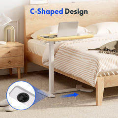 FLEXISPOT Bijzettafel H5 - flexibele laptoptafel en bedtafel met kantelbaar tafelblad, in hoogte verstelbaar en mobiel, ideaal voor bank, bed & leesuren (esdoorn)