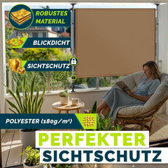 Klemluifel - Balkon luifel - Verticale luifel - 200x310 cm - Taupe - Tillvex®