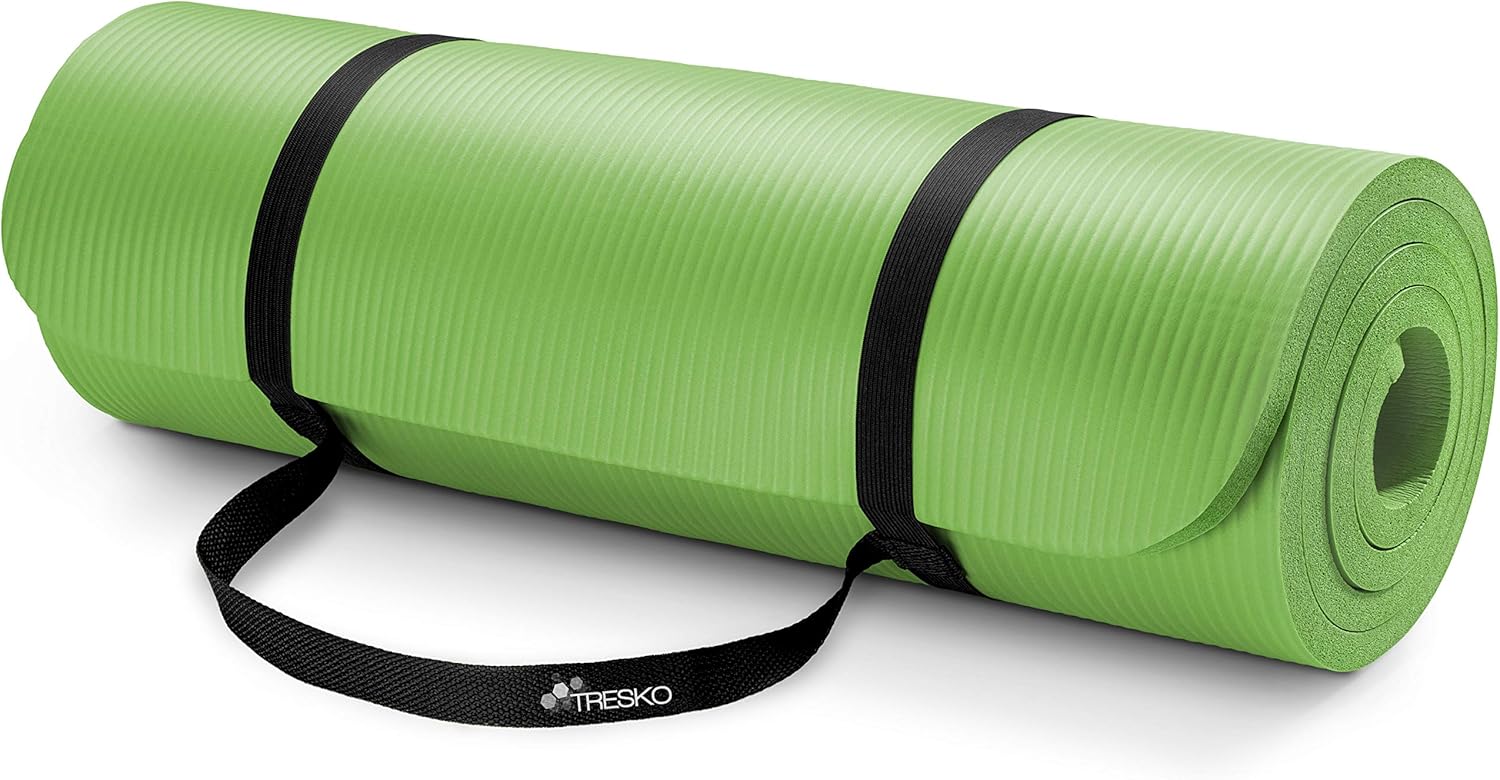 TRESKO® Yoga Mat Extra Dik - 185x60cm - Antislip - Groen
