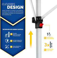 Tillvex® Partytent - 3x6m - Paviljoen - Easy Up - Antraciet