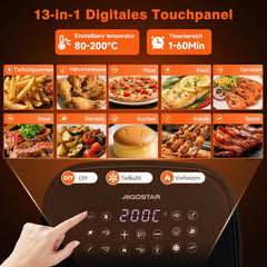 Airfryer XXL - heteluchtfriteuse - 8.8L - 2200W - Zwart