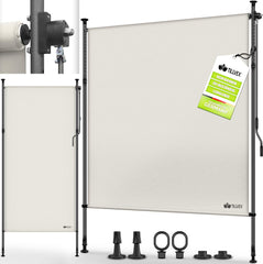Tillvex® Klemluifel - Balkonluifel - Zonwering - 150x310 cm - Beige