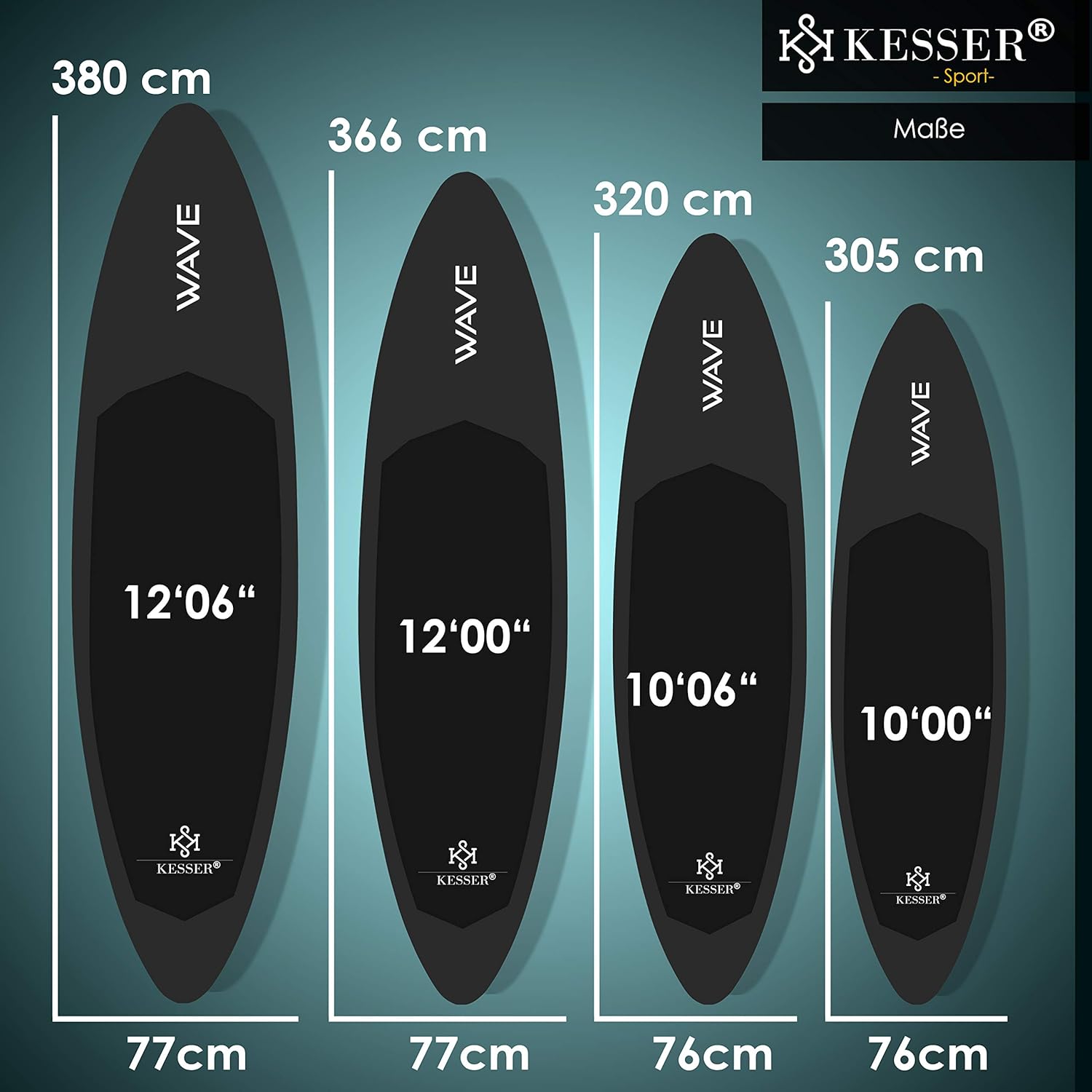 KESSER® Opblaasbaare SUP-Board Set | 320cm  Stand-Up Paddleboard Premium Surfplank Watersport | 6 Inch Dik | Compleet Accessoire | 130kg