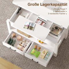 Salontafel met opbergruimte - Koffietafel - 100x50 cm - Wit - Rolanstar