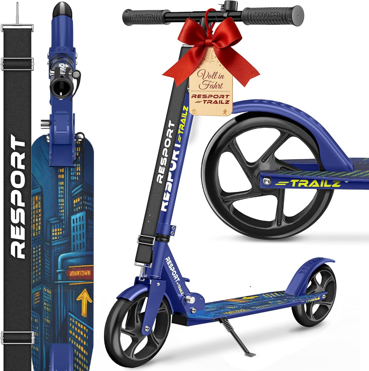 Kinderstep - 2 wielen - Kinder step - Verstelbaar - Donkerblauw - RE:SPORT •