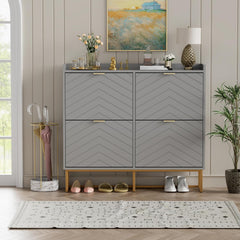 Schoenenkast - Schoenenrek - 103,5x100x24 cm - Grijs - UEV
