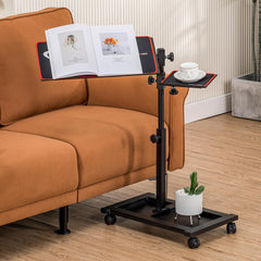 GTPLAYER toetsenbord- en muisstandaard, in hoogte verstelbaar 58-83 cm, ergonomisch, verstelbare kantelhoek voor toetsenbord en muis, met wielen, inclusief toetsenbordmat en muismat – voor thuiswerkplek en gaming