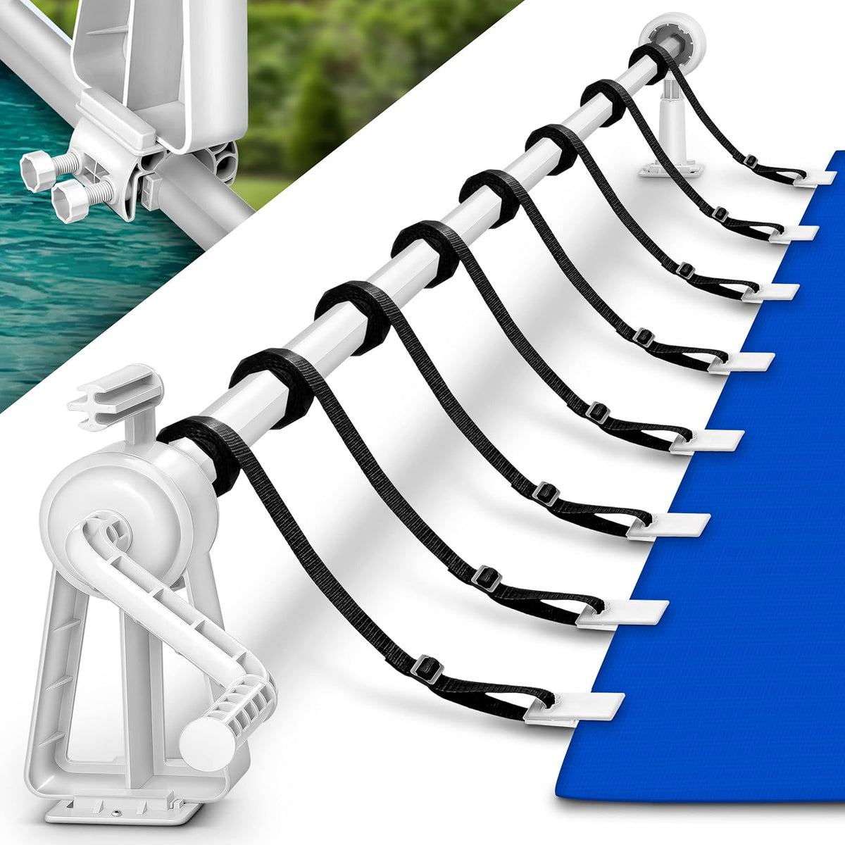 Tillvex® Zwembadhaspel - Zwembadopwinder - 1,05m-6,15m