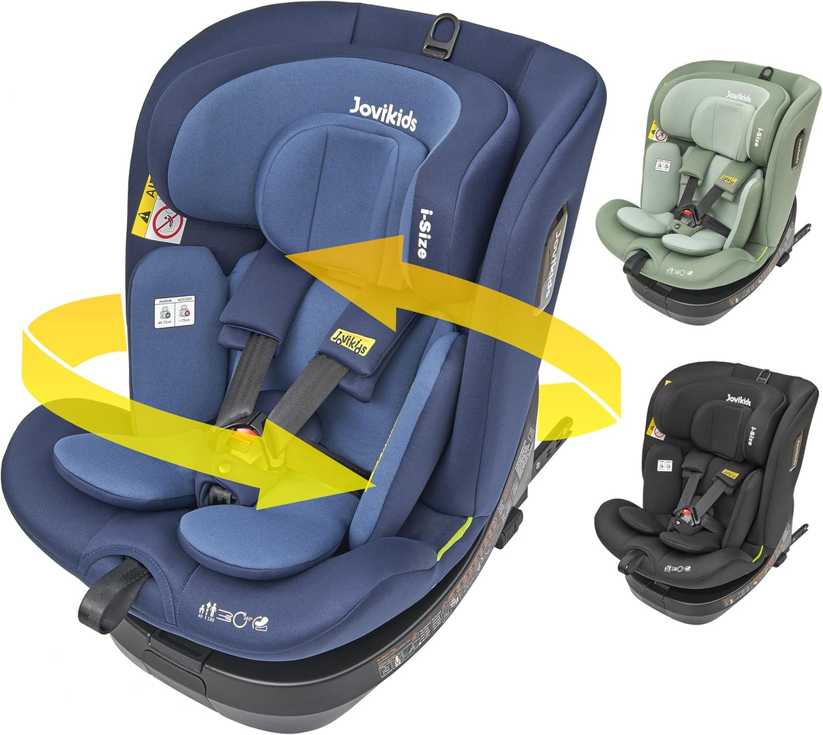 Autostoel - Isofix Autostoeltje - 0-12 jaar - Blauw - Jovikids