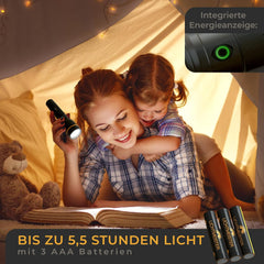 Zaklamp LED - Oplaadbaar - 500 Lumen - Zwart - Lichtmeister •