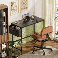 Bureau - Computertafel - Computerbureau - 80x50 cm - Zwart - HLFURNIEU