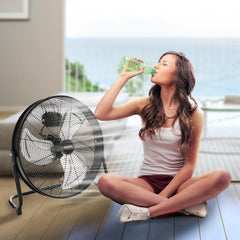 Vloerventilator - 50 cm - Industriele ventilator - Zwart - Arebos