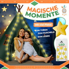 KIDIZ® Tipi tent voor kinderen - Speeltent - Wigwam - Groen