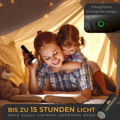 Zaklamp LED - Oplaadbaar - 1000 Lumen - Zwart - Lichtmeister