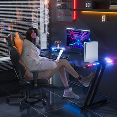 Gaming bureau - Gaming desk - Gaming tafel - 160x60 cm - Zwart - HLDIRECT •
