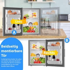 KESSER® Koelkast Tafelmodel - 40L - Mini Koelkast - Grijs