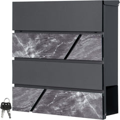 Brievenbus  - Wandbrievenbus - 37x36,5x11 cm - Antraciet - ML-Design