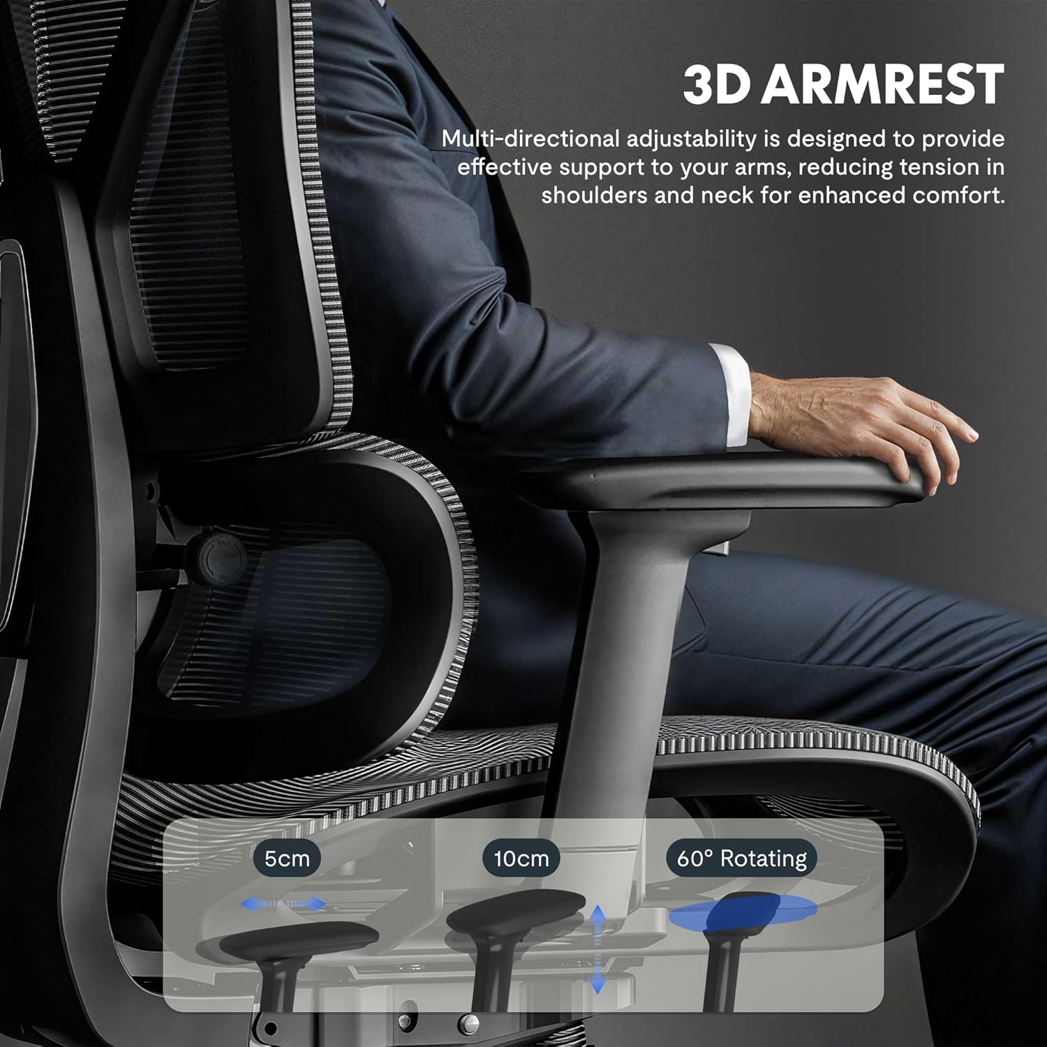 Ergonomische Bureaustoel -  Office Chair - Gamestoel - Volwassenen - Zwart - FLEXISPOT