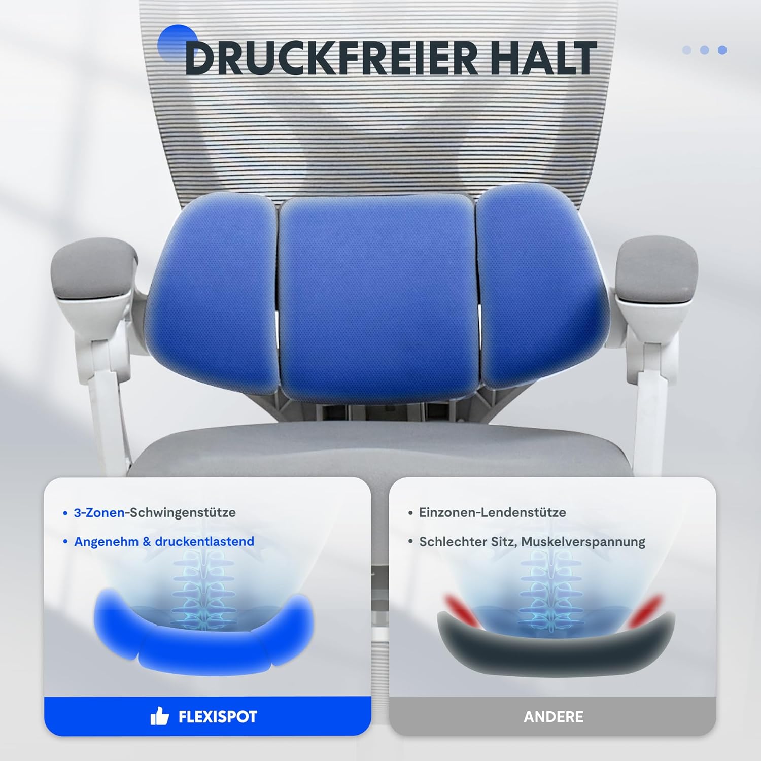 Ergonomische Bureaustoel -  Office Chair - Gamestoel - Volwassenen - Grijs - FLEXISPOT