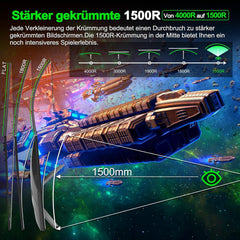 Gaming Monitor - Beeldscherm computer - 27 inch - Curved - 180Hz - FHD - Minifire