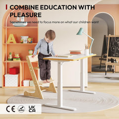 Zit sta bureau - Elektrisch - Verstelbaar - 120x60 cm - Wit - SK1W - SANODESK
