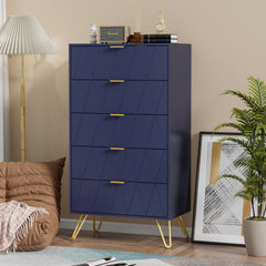 Commode - Dressoir - Ladekast - 60x34x110 cm - Donkerblauw - UEV