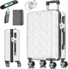 KESSER® Reiskoffer, koffer, handbagage, ABS, hardshellkoffer met cijferslot, kofferweegschaal en reisportemonnee, 360° wielen, rolkoffer voor business en reizen, trolley met telescoopstang