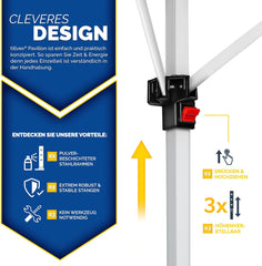 Tillvex® Partytent - 3x6m - Paviljoen - Easy Up - Antraciet