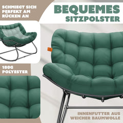 KESSER® Ergonomische schommelstoel - Relaxstoel - Antislip - Groen