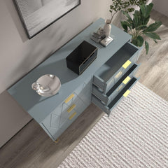 Commode - Dressoir - Ladekast - 100x34x73 cm - Grijsblauw - UEV