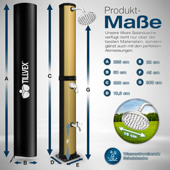 Tillvex® Buitendouche - Tuindouche - Solar - 60L - Koper