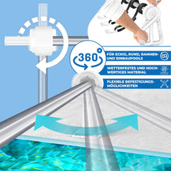 KESSER® Zwembadhaspel - Zwembadopwinder - 1,05m-6,15m