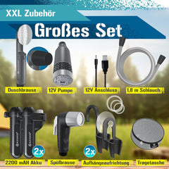 KESSER® Campingdouche - Tuindouche - Mobiele douche - Grijs •