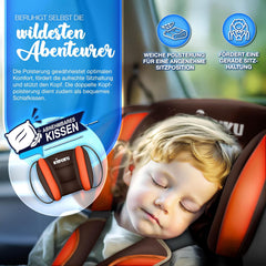 Autostoel - Autostoeltje - 9-36 kg - 1-12 jaar - Oranje - KIDUKU®
