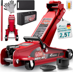 Autokrik - Garagekrik - Hydraulische krik - 2,5 Ton - Rood - TRESKO